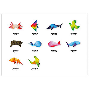 Origami for Beginners (with a set of colored paper). 30 models