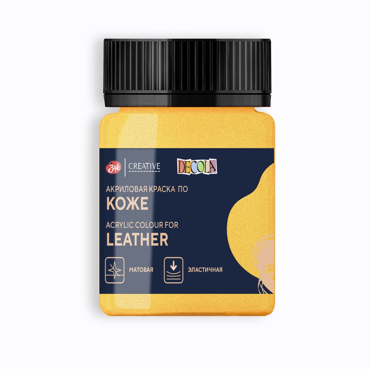 Acrylic paint for leather Decola 50 ml, Gold