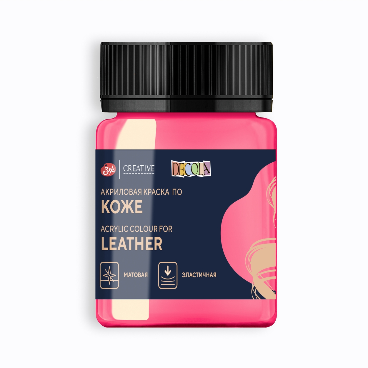Acrylic Paint for Leather Decola 50 ml, Fuchsia