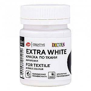 Acrylic for fabric Decola 50 ml, Extra White