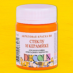 Decola Acrylic Paint for Glass and Ceramics, 50 ml, Dark Yellow