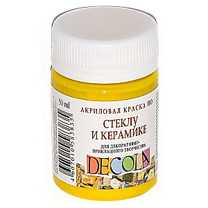 Decola Acrylic Paint for Glass and Ceramics, 50 ml, Yellow
