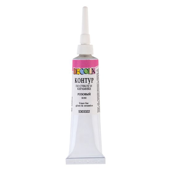 Acrylic contour for glass and ceramics Deсola, 18 ml., pink