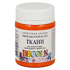Acrylic paint for fabric for decorative creativity Decola, 50 ml, pearlescent-orange