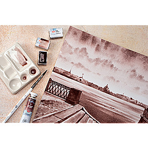 Watercolor paint artistic White Nights, 2.5 ml, augitic porphyrite