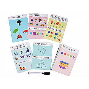 Set of educational cards for children Educational games for memory and attention