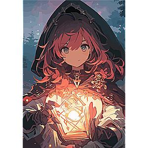 Notebook Anime Magic. Girl in Red
