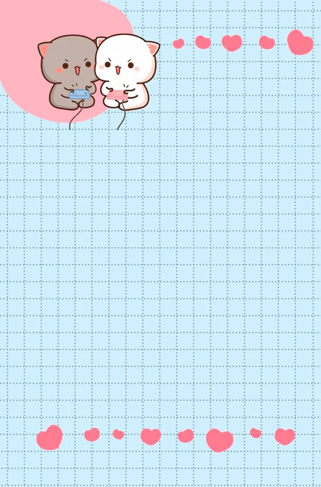 Kawaii Love Notebook. Filled with Love. Blue with Bunnies