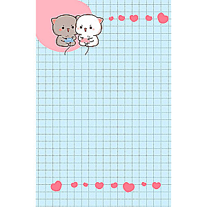 Kawaii Love Notebook. Filled with Love. Blue with Bunnies