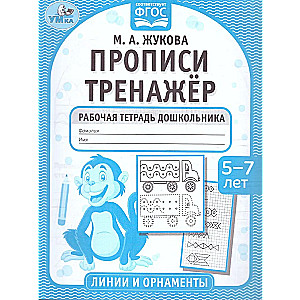 Copybooks. Trainer. Workbook for preschoolers. 5-7 years. Lines and ornaments.
