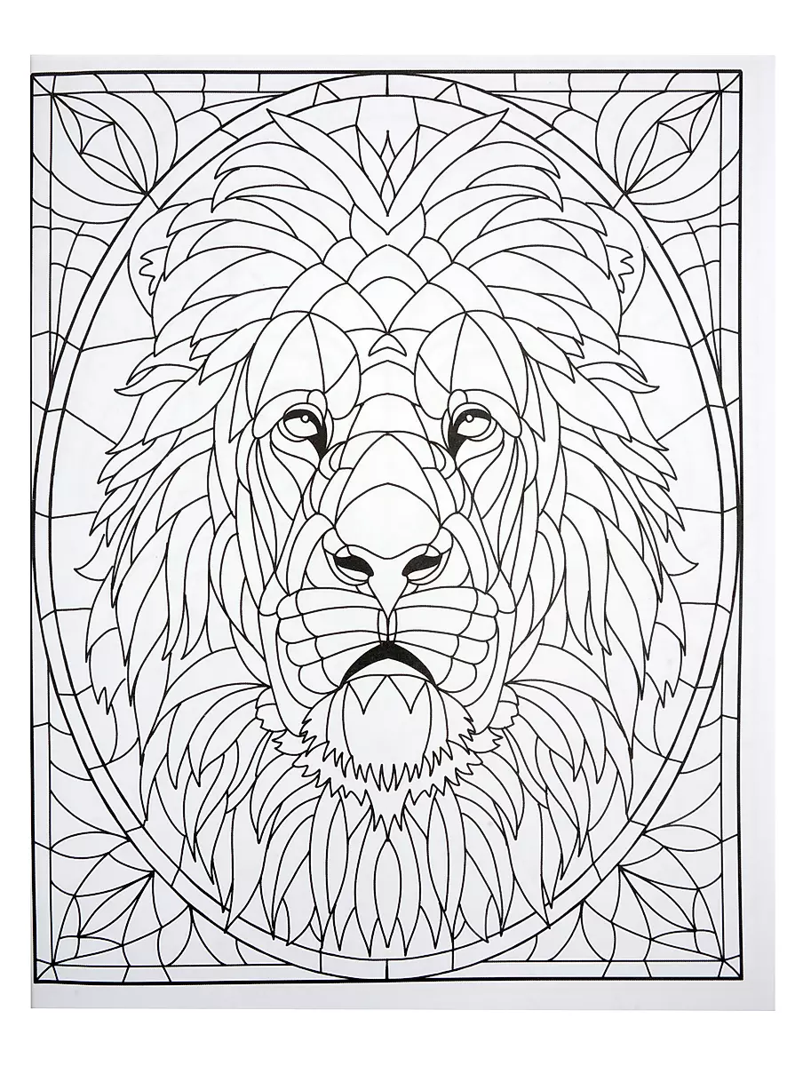 Stained Glass Coloring Book Wild Beauty