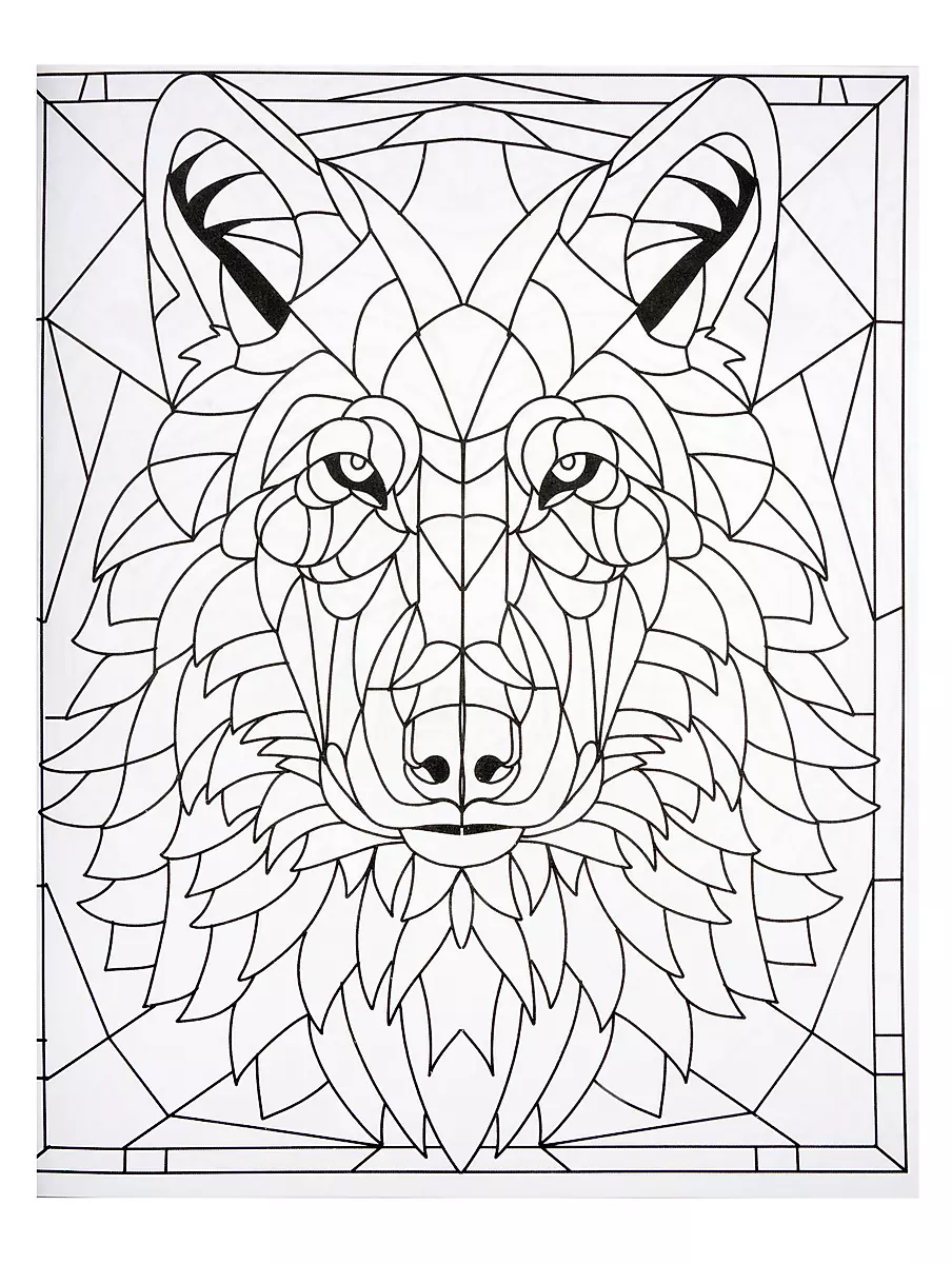 Stained Glass Coloring Book Wild Beauty