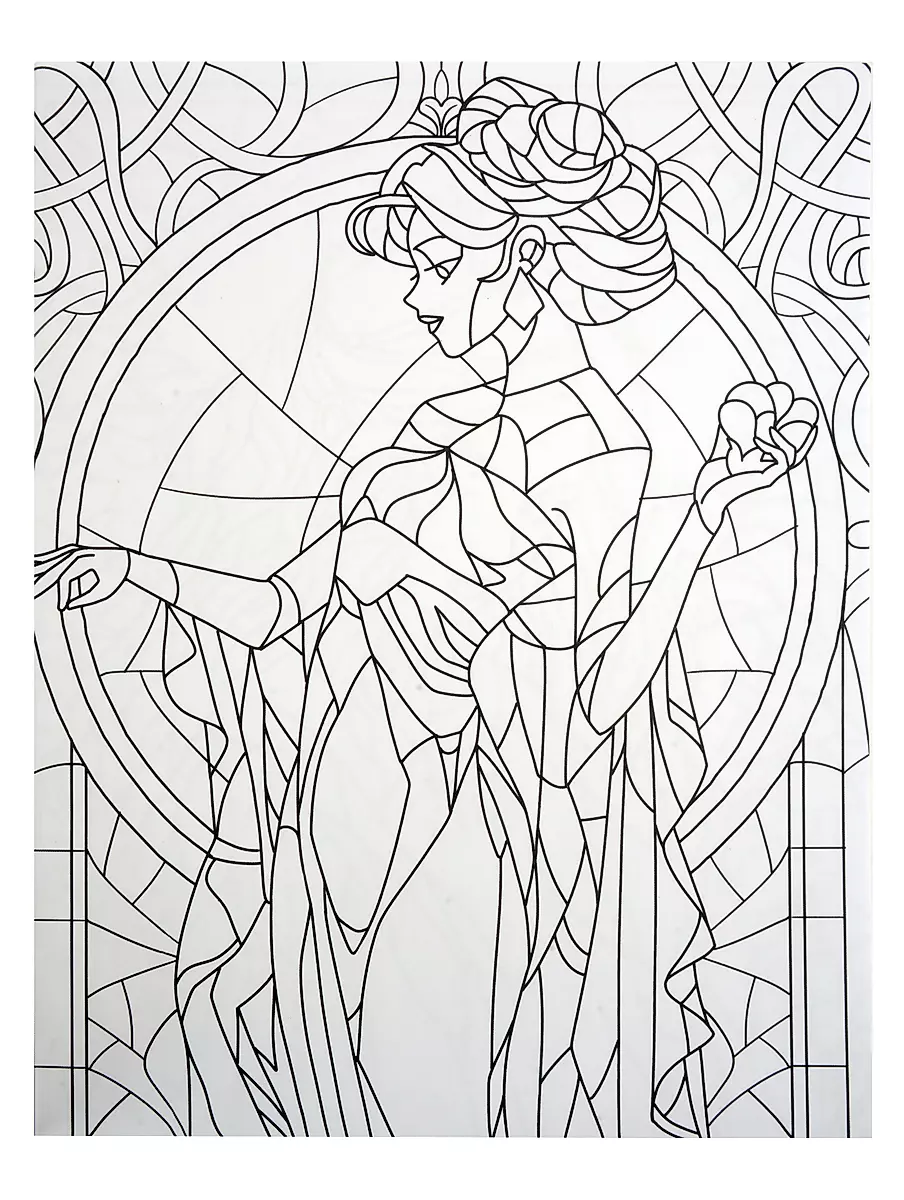 Stained Glass Coloring of the Goddess of Light