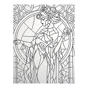 Stained Glass Coloring of the Goddess of Light