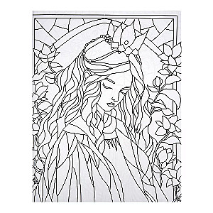 Stained Glass Coloring of the Goddess of Light