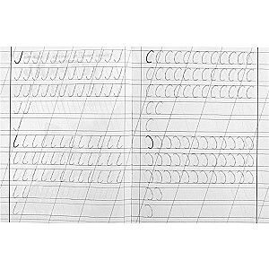 Notebook for Kindergarten with Tracing. Writing at an Angle
