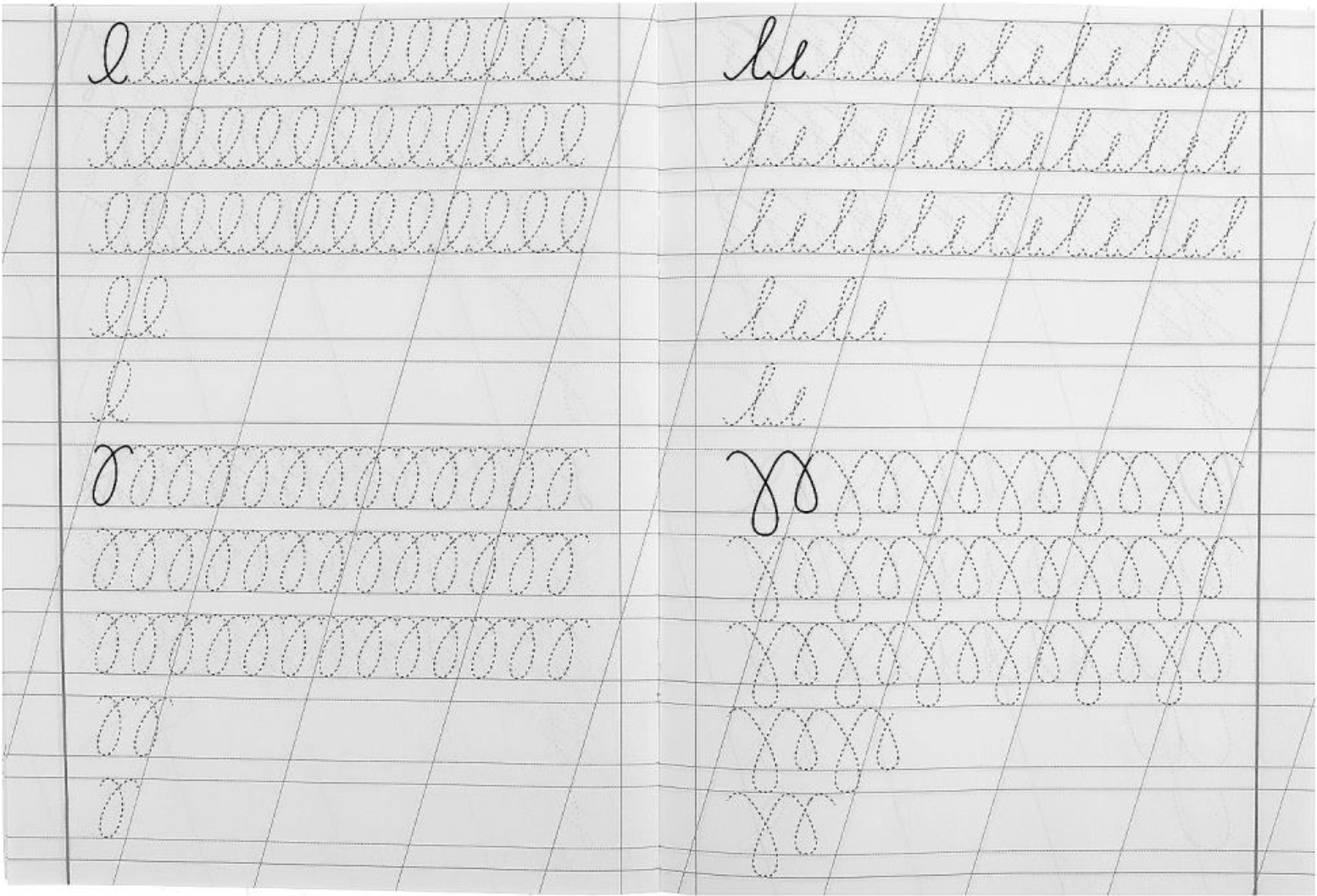 Notebook for Kindergarten with Tracing. Writing at an Angle
