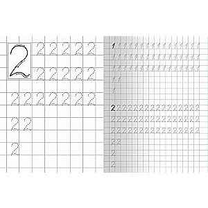 Notebook with Handwriting Practice Numbers