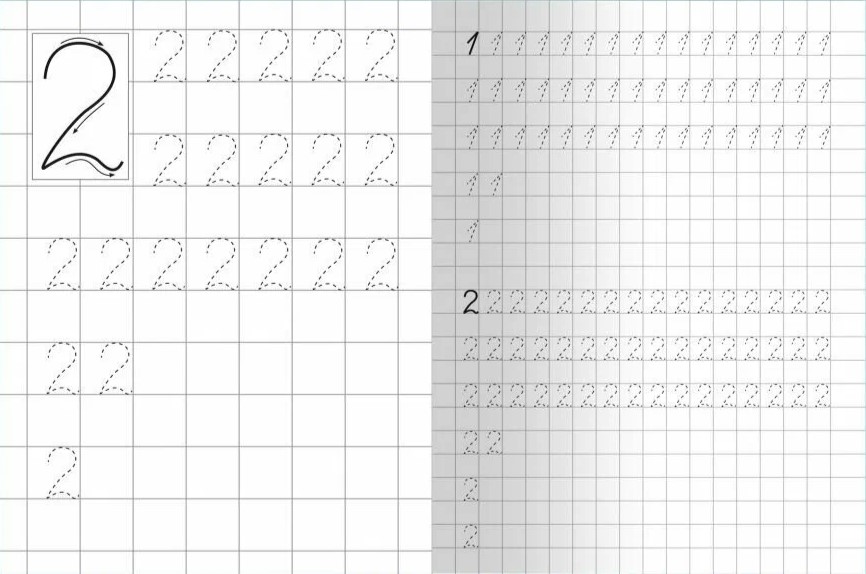 Notebook with Handwriting Practice Numbers