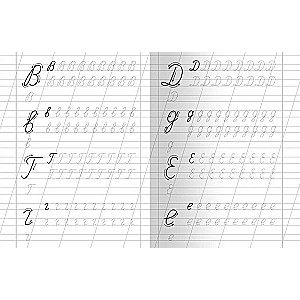Notebook with Handwriting Practice. Capital Letters