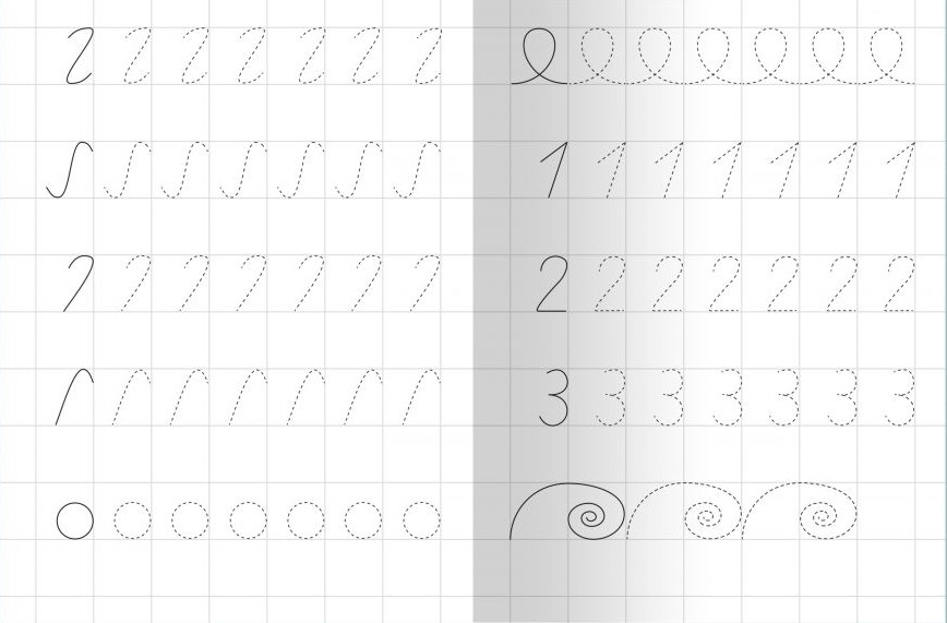 First Grid Writing Practice