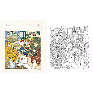 On a Spring Day in Korea. Stress-Relief Coloring Pages That Will Bring Warm Feelings