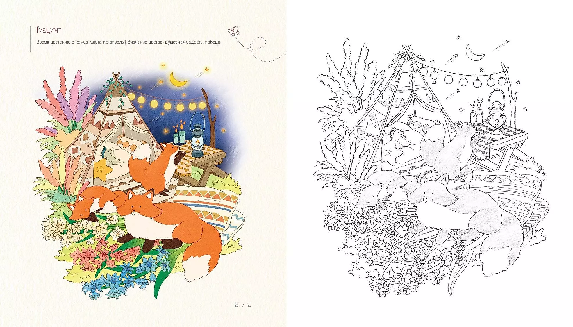 On a Spring Day in Korea. Stress-Relief Coloring Pages That Will Bring Warm Feelings