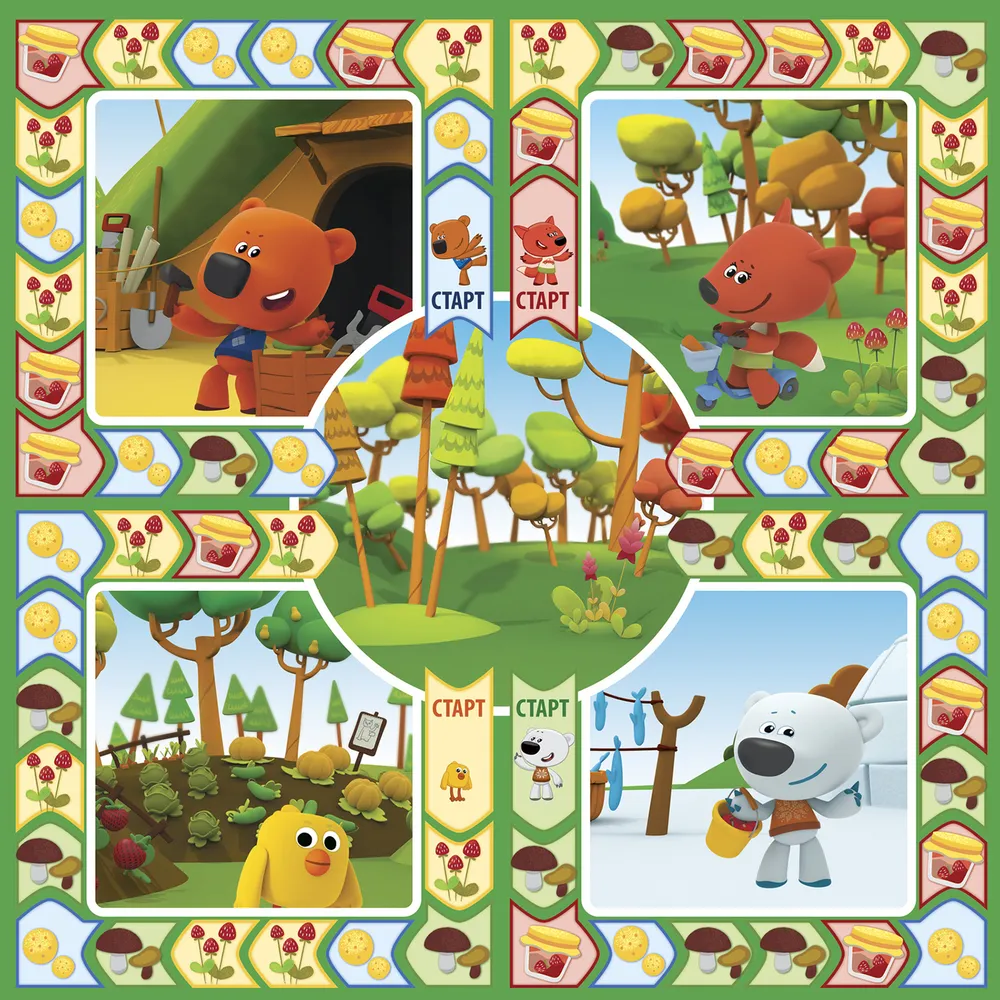 Entertainment board game Mi-mi-mishki. Picnic in the forest