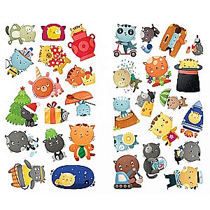 Sticker Alphabet. Kittens