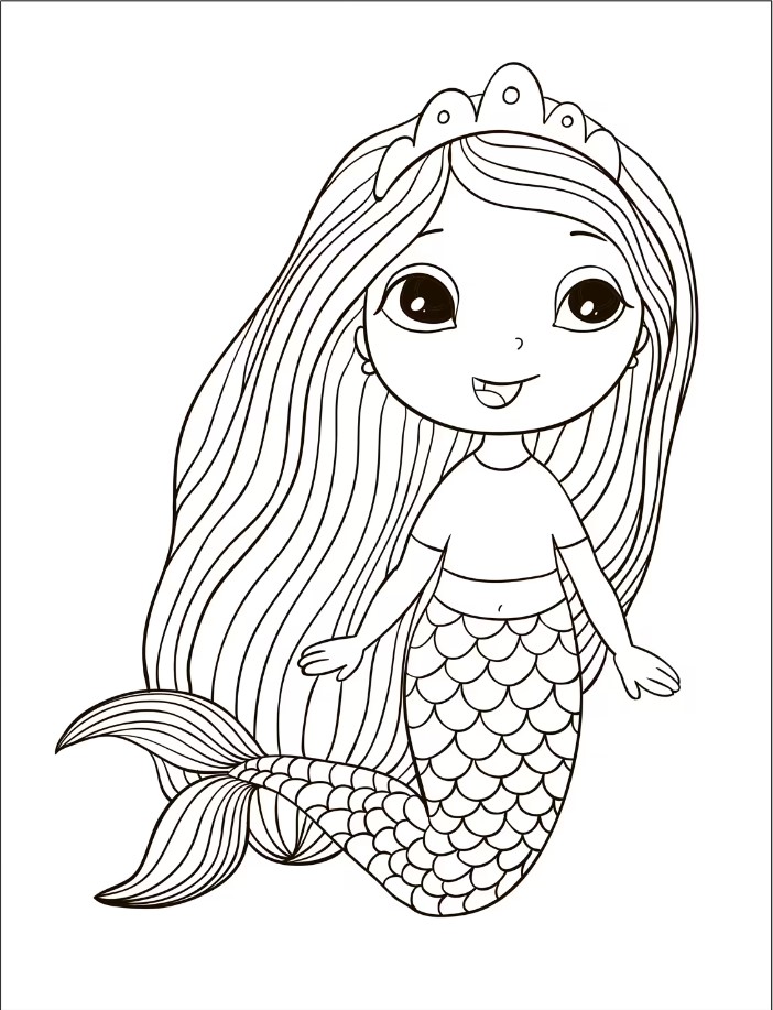 Coloring Book. Mermaids
