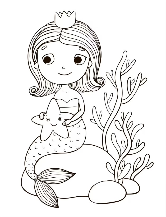 Coloring Book. Mermaids