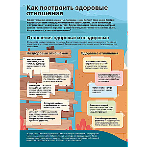 Отношения. Визуальный гид по любви и дружбе в инфографике из серии «Чему не учат в школе» для детей и подростков