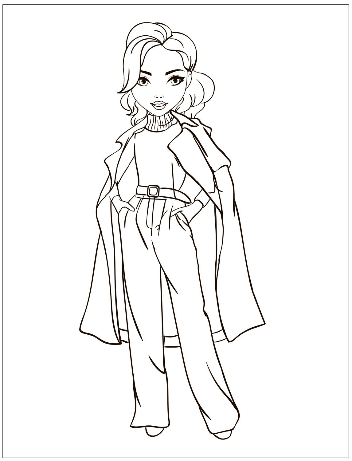 Coloring Book. Fashionistas