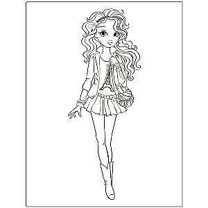 Coloring Book. Fashionistas