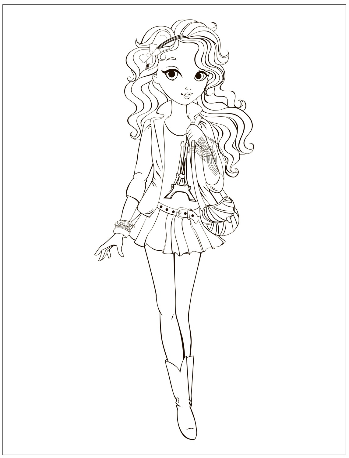 Coloring Book. Fashionistas