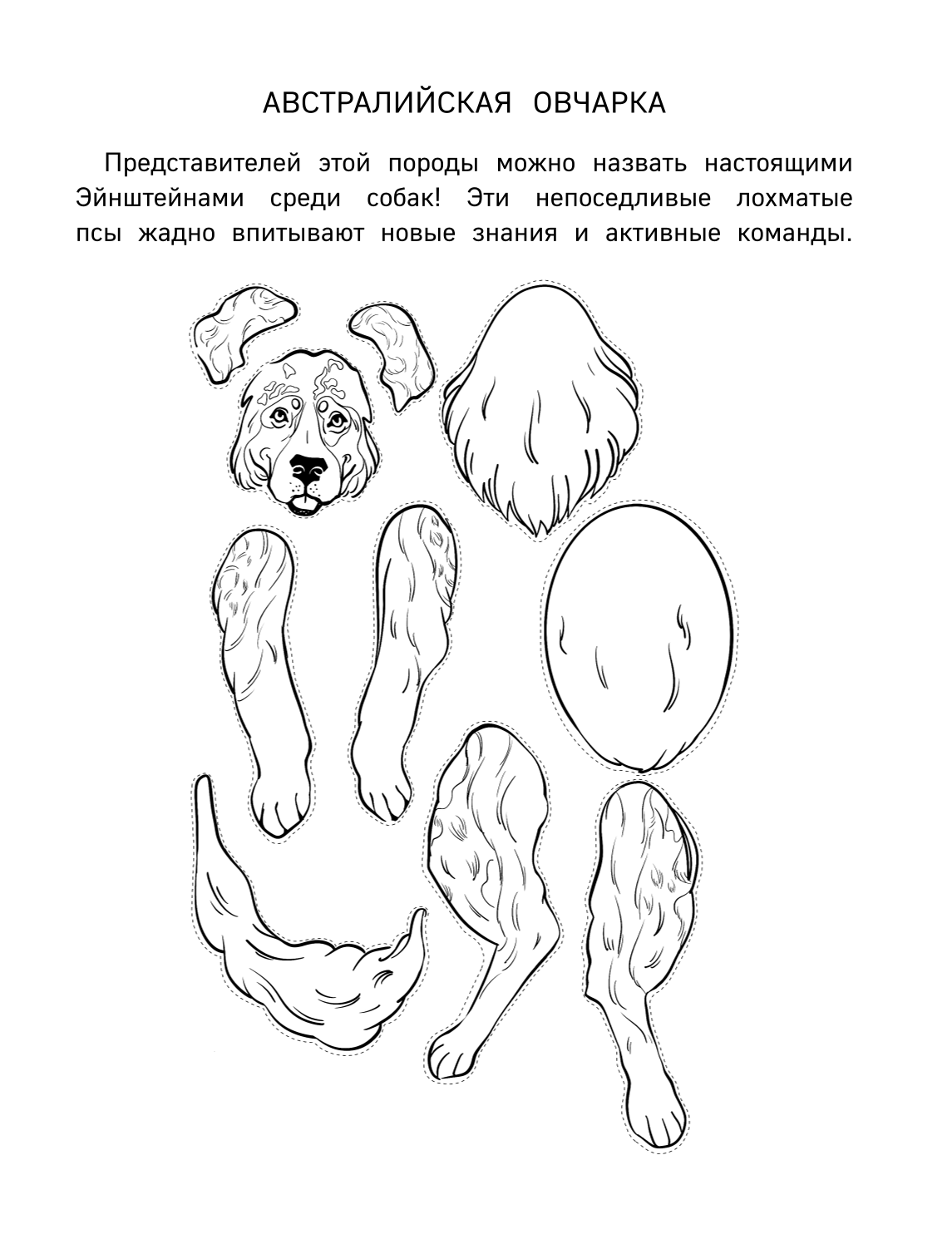 Paper Dogs. Cut out, color, play. 12 ready-made templates