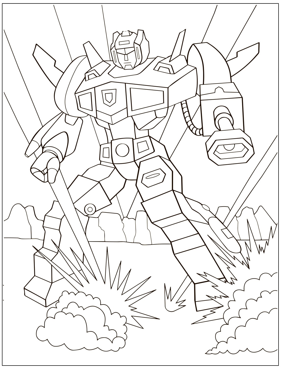 Coloring Book. Robots