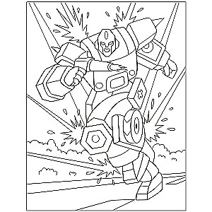 Coloring Book. Robots