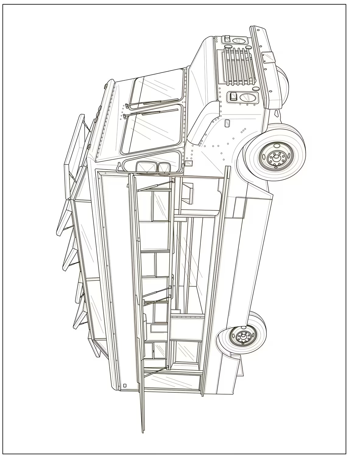 Coloring Book. Transport