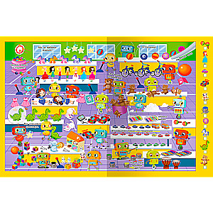 Find and Show. Dinosaurs, Robots, and Kittens with Stickers