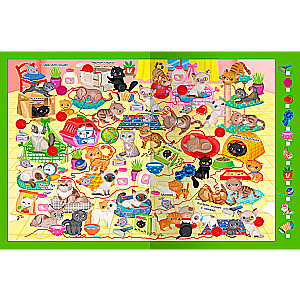 Find and Show. Dinosaurs, Robots, and Kittens with Stickers