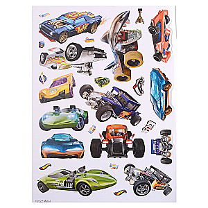 Hot Wheels. Street Racing. Reusable Stickers