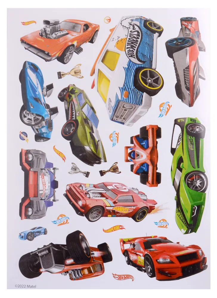 Hot Wheels. Street Racing. Reusable Stickers