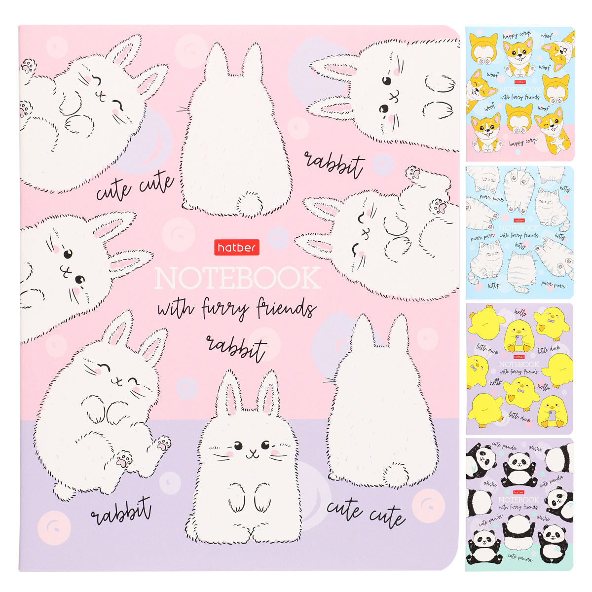 Notebook Fluffy Tails (assorted)