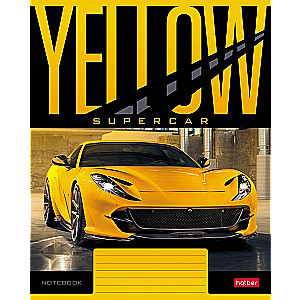 A5 Notebook YELLOWsupercar (grid)