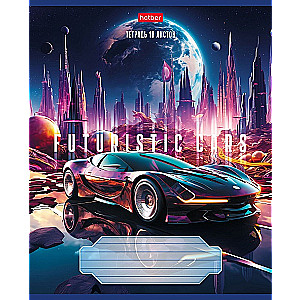 A5 Notebook Futuristic cars (grid)