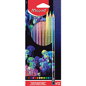 Värvilised pliiatsid MAPED Deepsea Paradise (12 värvi)