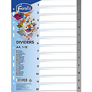A4 Trennblätter FOROFIS 0,13 mm 1-12
