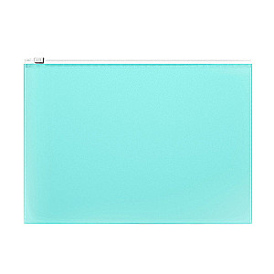 Plastic envelope with zipper ErichKrause FIZZY PASTEL MINT, format C6