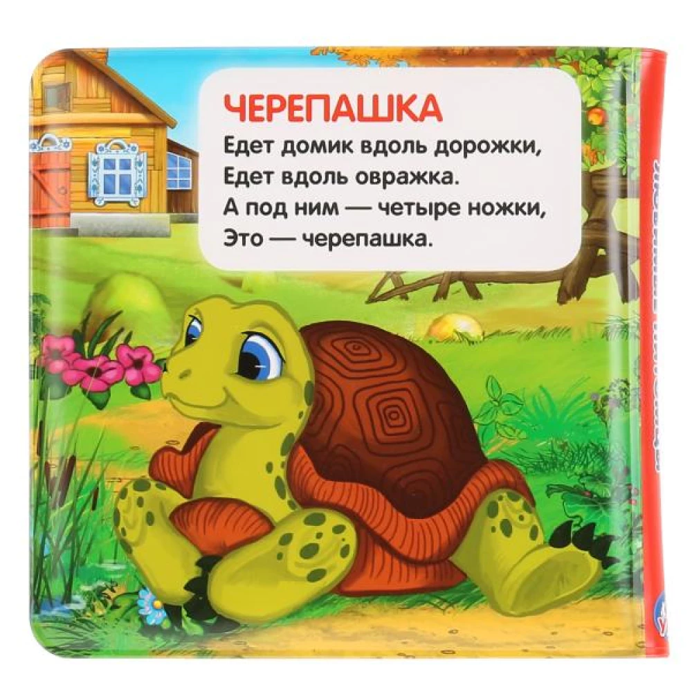 Bath squeaky book. 14x14cm 8 pages Stepanov V.A. favorite pets.